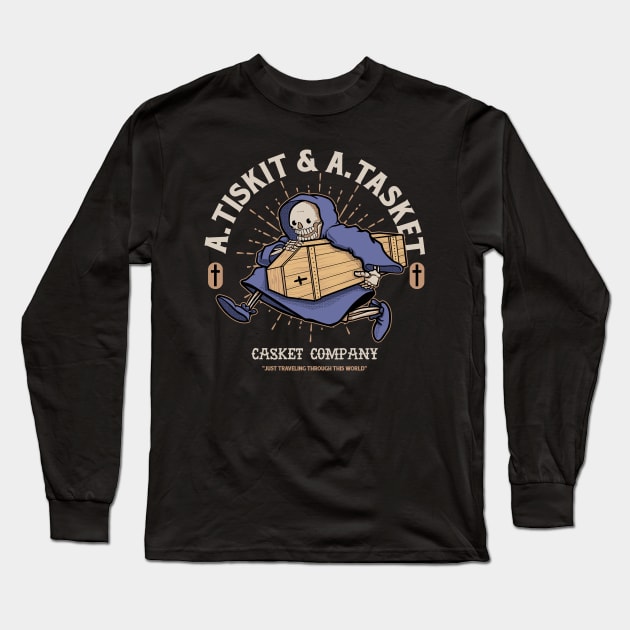 A Tiskit and A Tasket Casket Company Long Sleeve T-Shirt by Mattocks Design